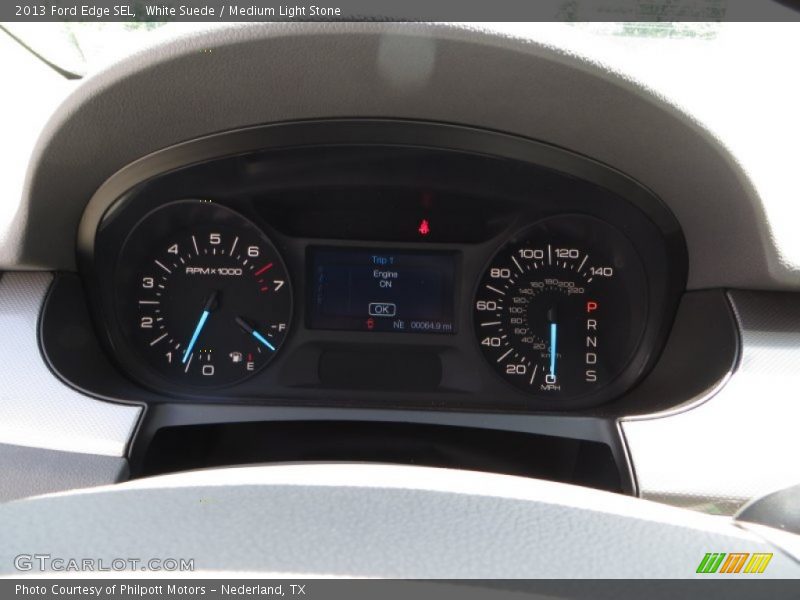 White Suede / Medium Light Stone 2013 Ford Edge SEL