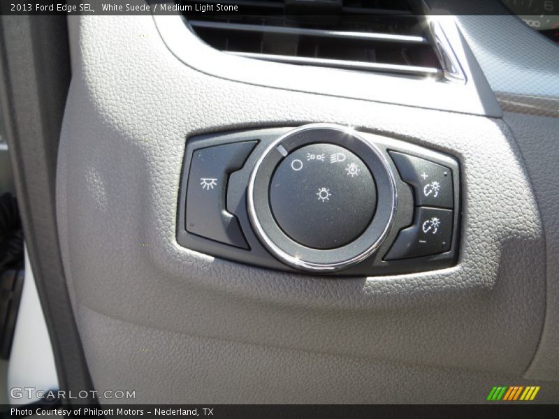 White Suede / Medium Light Stone 2013 Ford Edge SEL