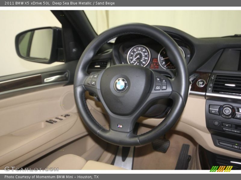 Deep Sea Blue Metallic / Sand Beige 2011 BMW X5 xDrive 50i
