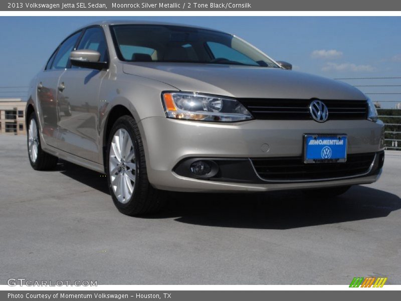 Moonrock Silver Metallic / 2 Tone Black/Cornsilk 2013 Volkswagen Jetta SEL Sedan