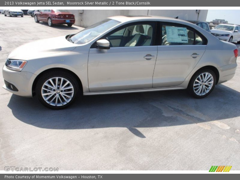 Moonrock Silver Metallic / 2 Tone Black/Cornsilk 2013 Volkswagen Jetta SEL Sedan