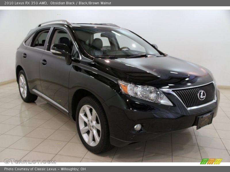 Obsidian Black / Black/Brown Walnut 2010 Lexus RX 350 AWD