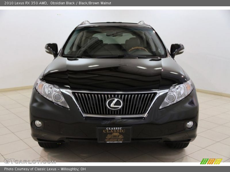 Obsidian Black / Black/Brown Walnut 2010 Lexus RX 350 AWD
