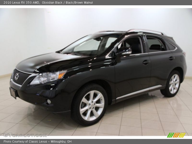 Obsidian Black / Black/Brown Walnut 2010 Lexus RX 350 AWD