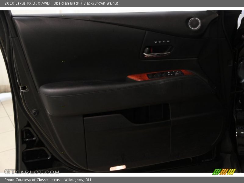 Obsidian Black / Black/Brown Walnut 2010 Lexus RX 350 AWD