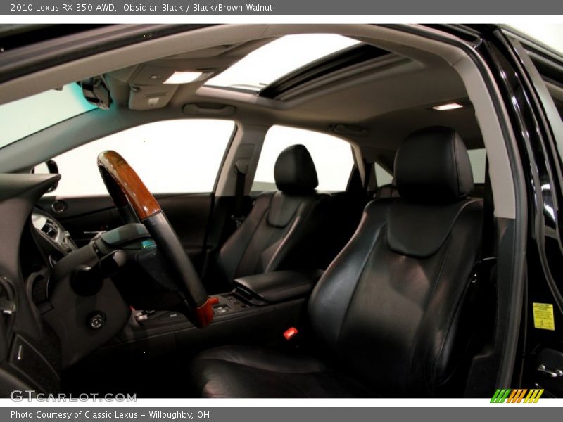 Obsidian Black / Black/Brown Walnut 2010 Lexus RX 350 AWD