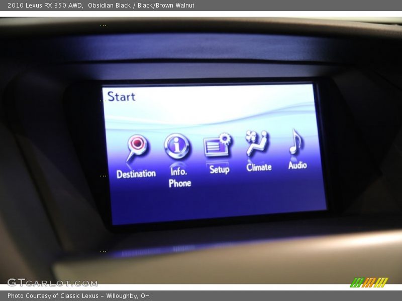 Obsidian Black / Black/Brown Walnut 2010 Lexus RX 350 AWD