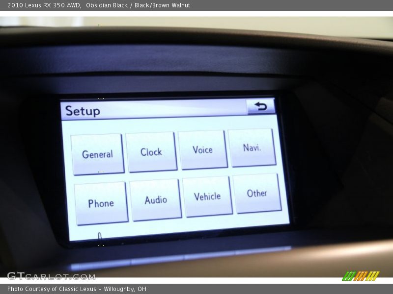 Obsidian Black / Black/Brown Walnut 2010 Lexus RX 350 AWD