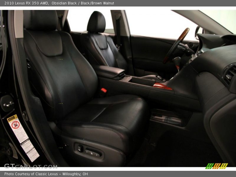 Obsidian Black / Black/Brown Walnut 2010 Lexus RX 350 AWD