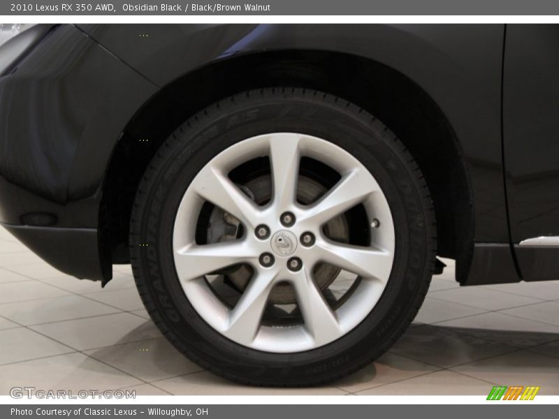 Obsidian Black / Black/Brown Walnut 2010 Lexus RX 350 AWD