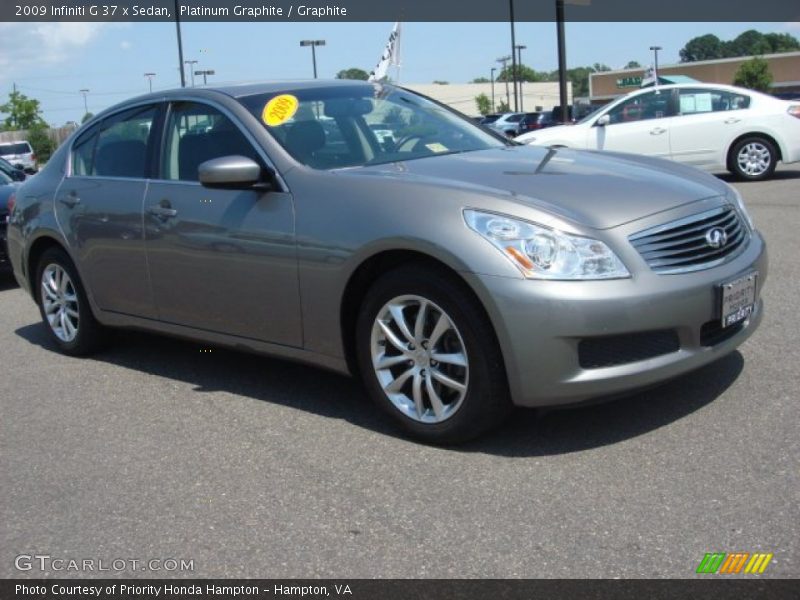 Platinum Graphite / Graphite 2009 Infiniti G 37 x Sedan