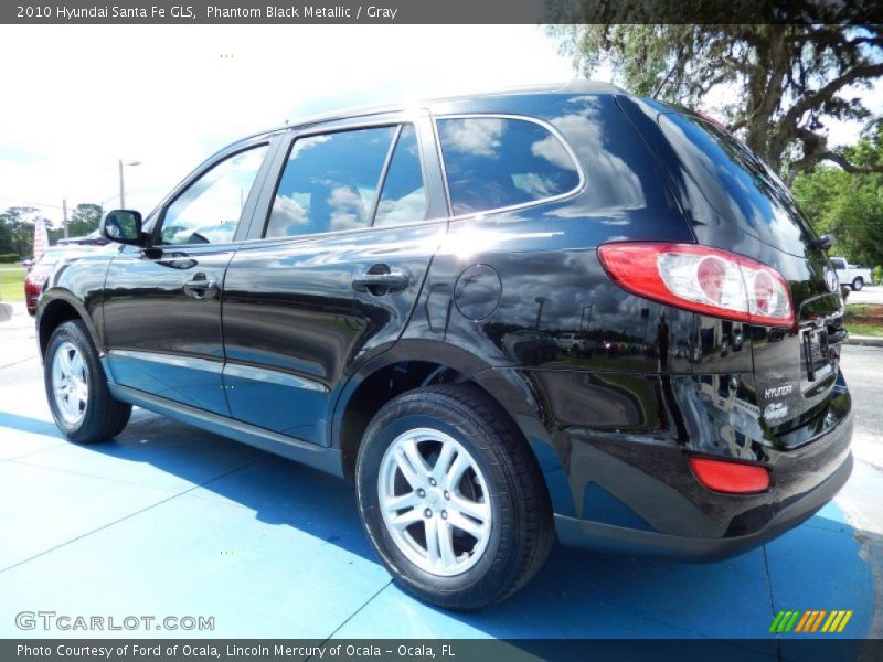 Phantom Black Metallic / Gray 2010 Hyundai Santa Fe GLS