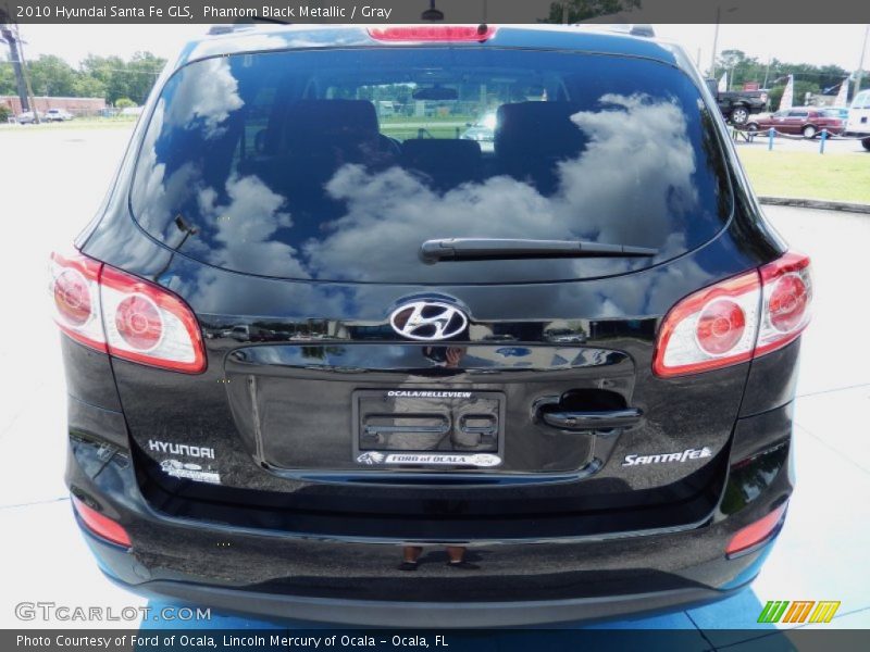 Phantom Black Metallic / Gray 2010 Hyundai Santa Fe GLS