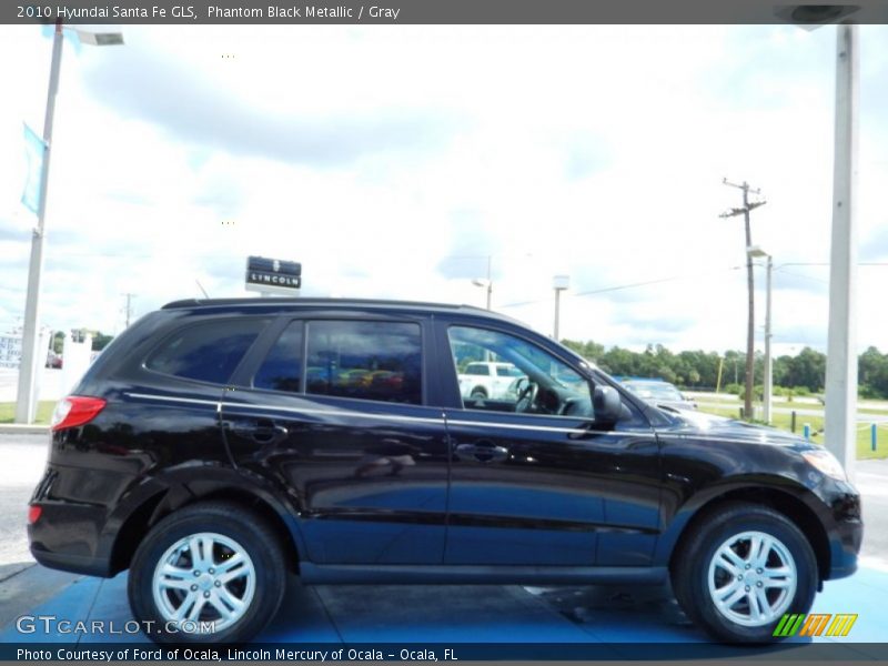 Phantom Black Metallic / Gray 2010 Hyundai Santa Fe GLS