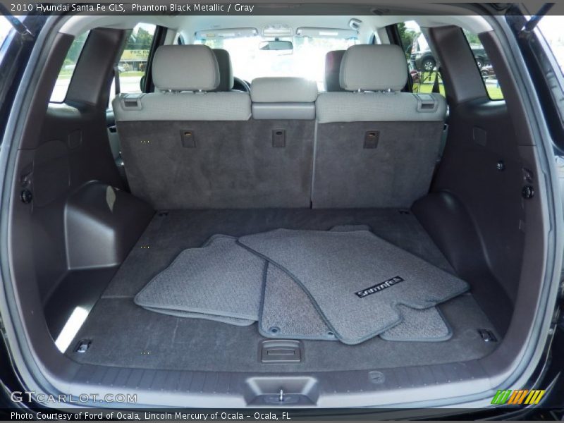 Phantom Black Metallic / Gray 2010 Hyundai Santa Fe GLS