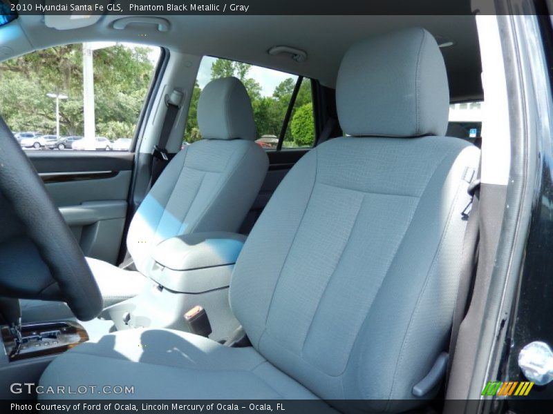 Phantom Black Metallic / Gray 2010 Hyundai Santa Fe GLS