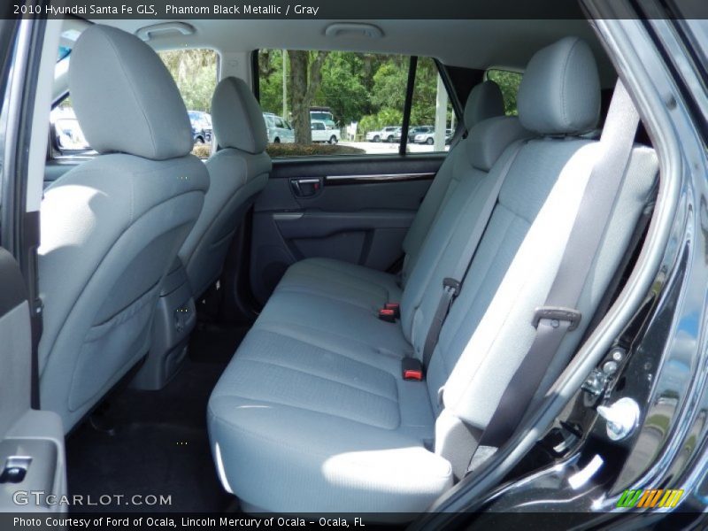 Phantom Black Metallic / Gray 2010 Hyundai Santa Fe GLS