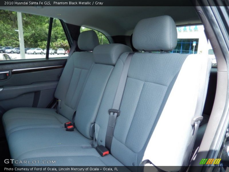 Phantom Black Metallic / Gray 2010 Hyundai Santa Fe GLS