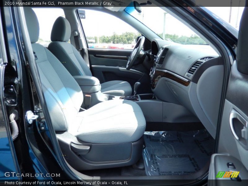 Phantom Black Metallic / Gray 2010 Hyundai Santa Fe GLS