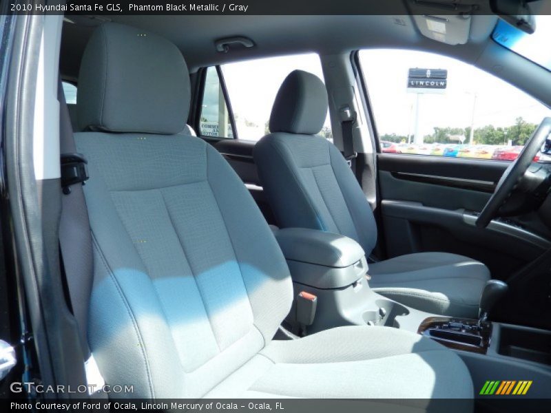 Phantom Black Metallic / Gray 2010 Hyundai Santa Fe GLS