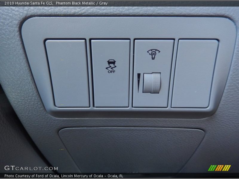 Phantom Black Metallic / Gray 2010 Hyundai Santa Fe GLS