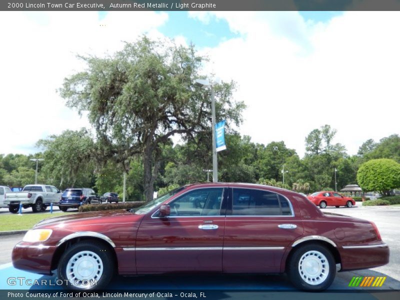 Autumn Red Metallic / Light Graphite 2000 Lincoln Town Car Executive