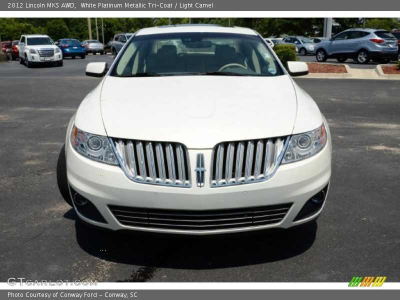 White Platinum Metallic Tri-Coat / Light Camel 2012 Lincoln MKS AWD