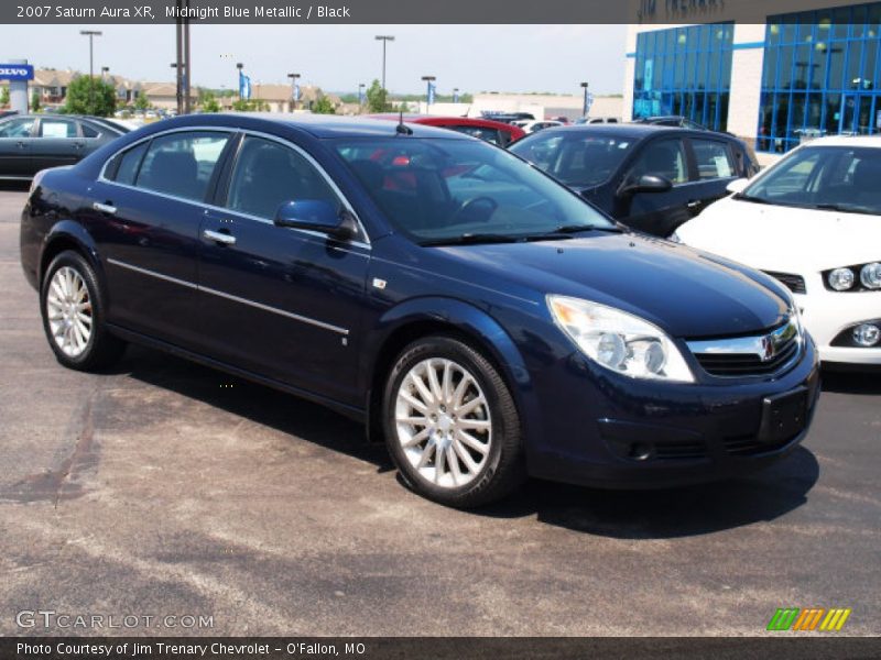 Midnight Blue Metallic / Black 2007 Saturn Aura XR