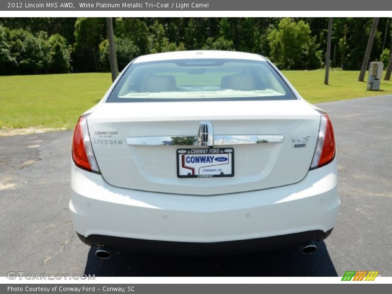 White Platinum Metallic Tri-Coat / Light Camel 2012 Lincoln MKS AWD