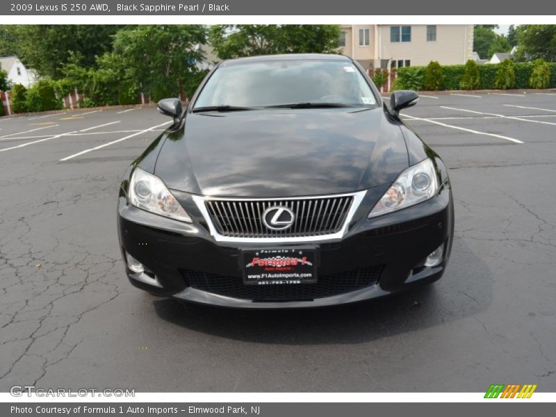 Black Sapphire Pearl / Black 2009 Lexus IS 250 AWD