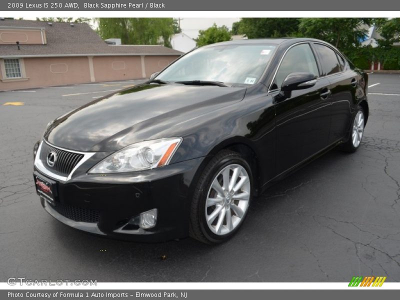 Black Sapphire Pearl / Black 2009 Lexus IS 250 AWD