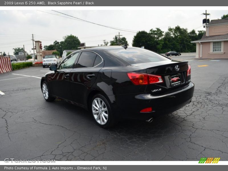 Black Sapphire Pearl / Black 2009 Lexus IS 250 AWD
