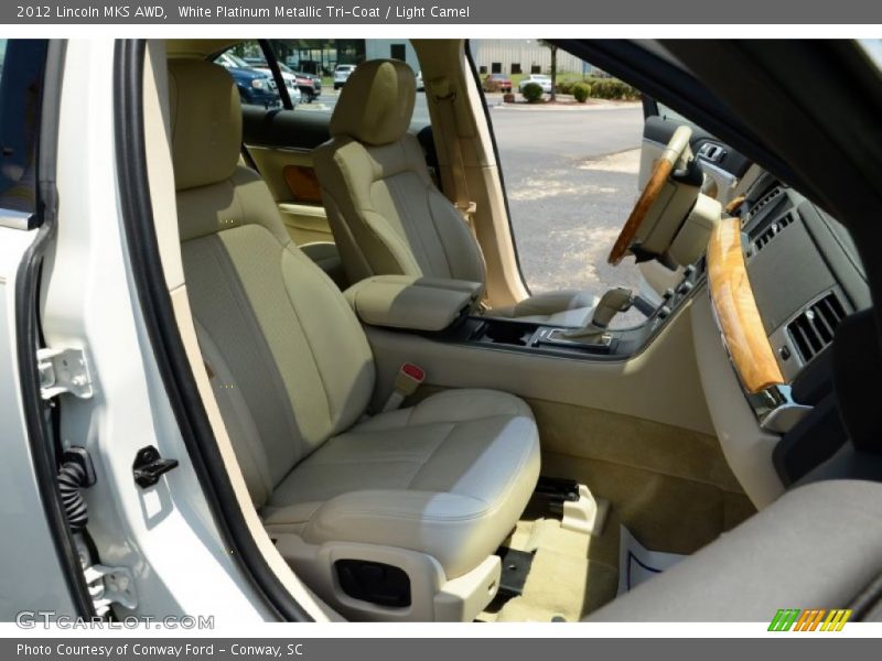 White Platinum Metallic Tri-Coat / Light Camel 2012 Lincoln MKS AWD