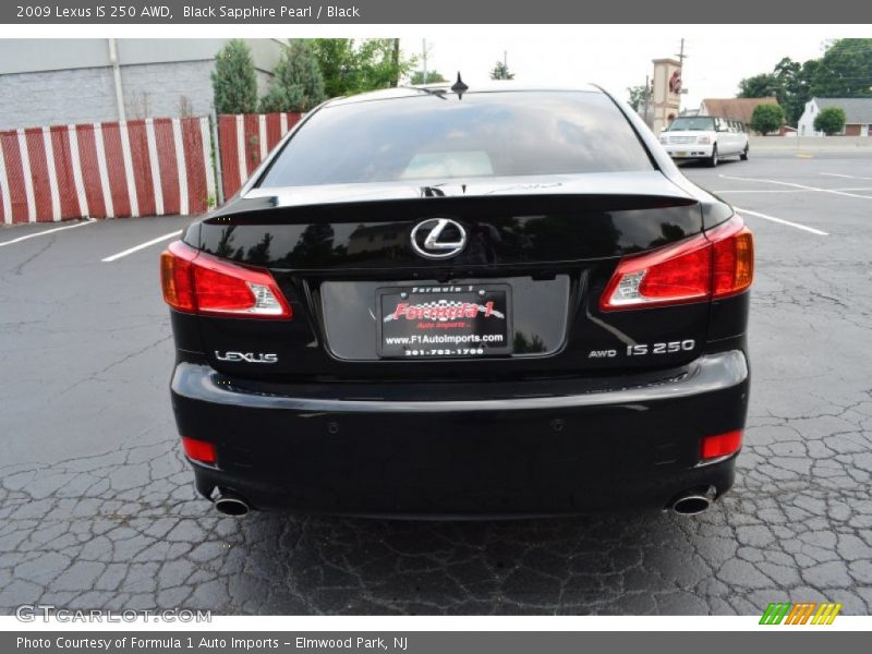 Black Sapphire Pearl / Black 2009 Lexus IS 250 AWD