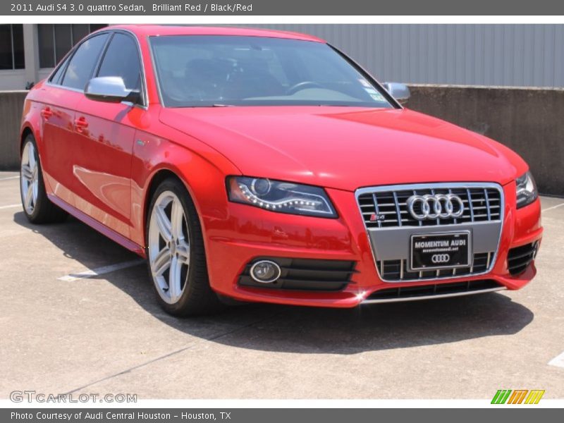 Brilliant Red / Black/Red 2011 Audi S4 3.0 quattro Sedan