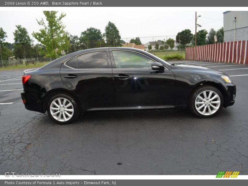 Black Sapphire Pearl / Black 2009 Lexus IS 250 AWD