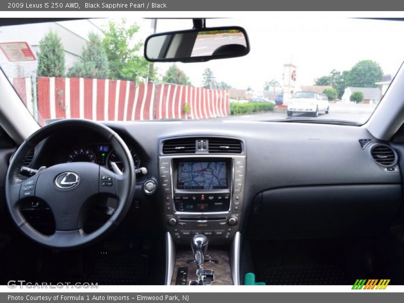 Black Sapphire Pearl / Black 2009 Lexus IS 250 AWD