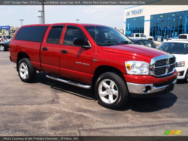 Inferno Red Crystal Pearl / Medium Slate Gray 2007 Dodge Ram 1500 Big Horn Edition Quad Cab 4x4