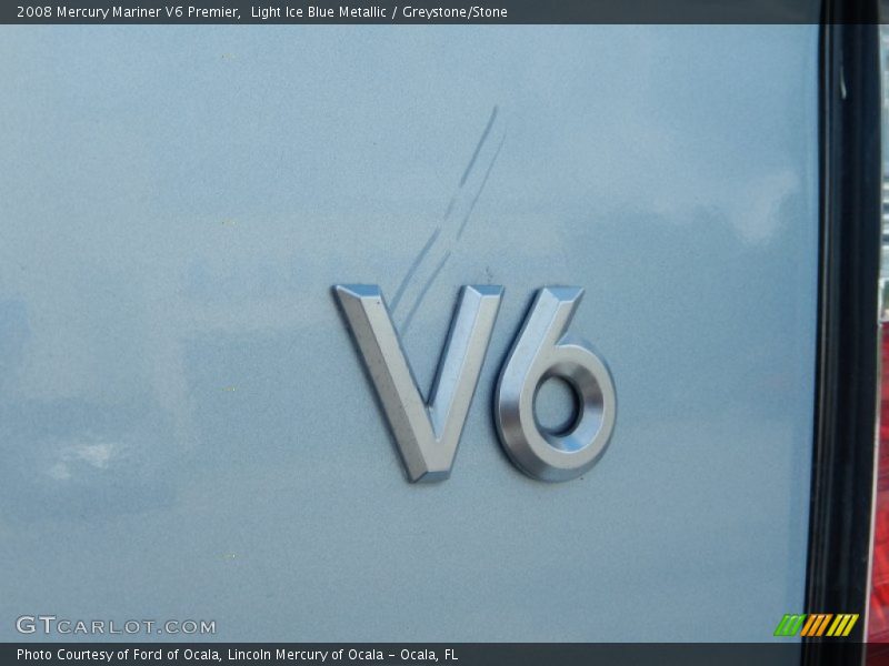 Light Ice Blue Metallic / Greystone/Stone 2008 Mercury Mariner V6 Premier