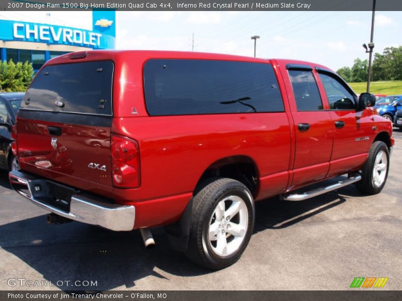 Inferno Red Crystal Pearl / Medium Slate Gray 2007 Dodge Ram 1500 Big Horn Edition Quad Cab 4x4