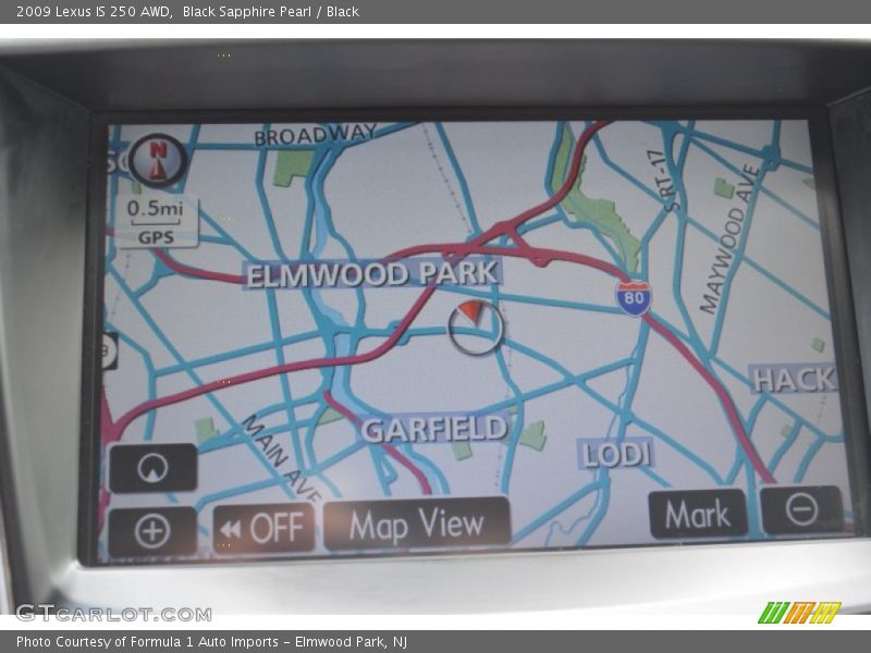 Black Sapphire Pearl / Black 2009 Lexus IS 250 AWD