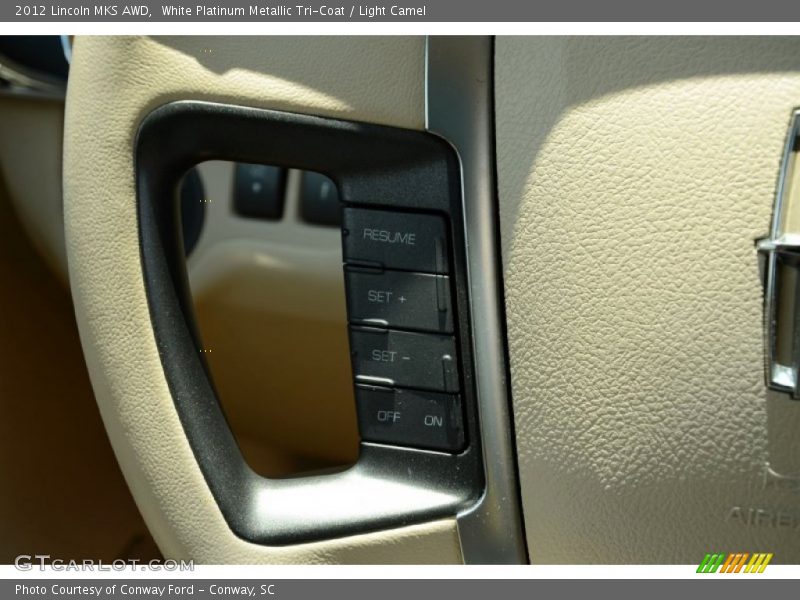 White Platinum Metallic Tri-Coat / Light Camel 2012 Lincoln MKS AWD