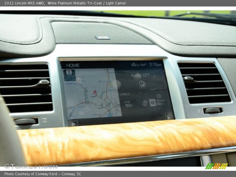 White Platinum Metallic Tri-Coat / Light Camel 2012 Lincoln MKS AWD