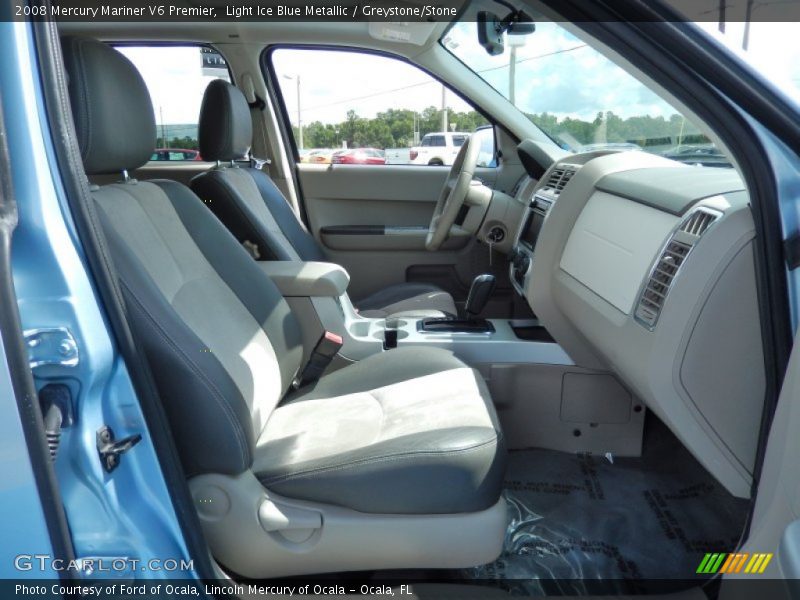 Light Ice Blue Metallic / Greystone/Stone 2008 Mercury Mariner V6 Premier