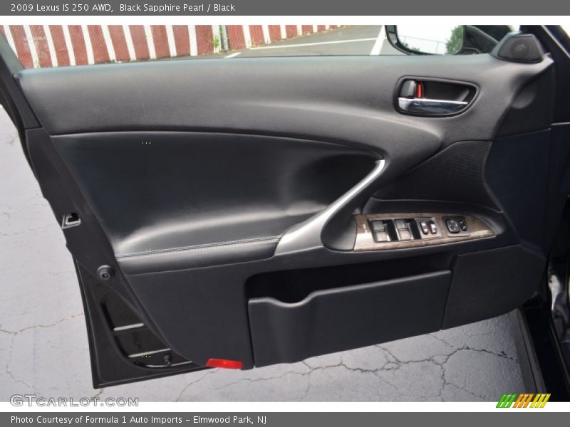 Black Sapphire Pearl / Black 2009 Lexus IS 250 AWD