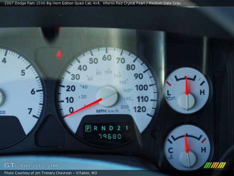 Inferno Red Crystal Pearl / Medium Slate Gray 2007 Dodge Ram 1500 Big Horn Edition Quad Cab 4x4