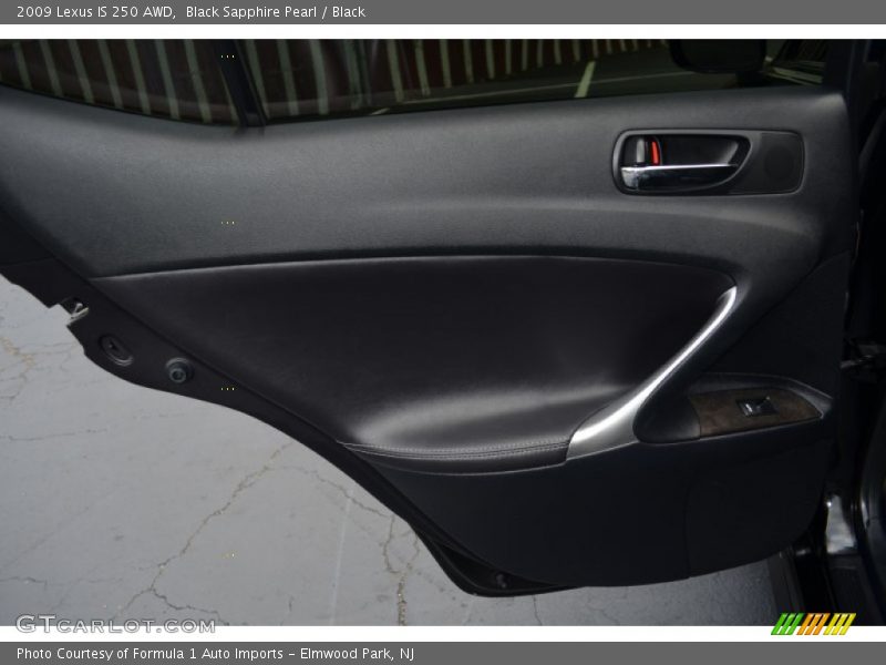 Black Sapphire Pearl / Black 2009 Lexus IS 250 AWD