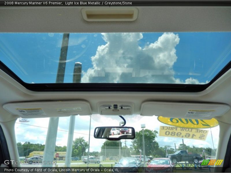 Light Ice Blue Metallic / Greystone/Stone 2008 Mercury Mariner V6 Premier