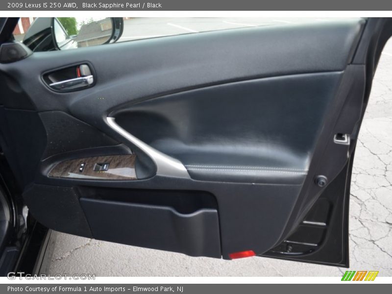 Black Sapphire Pearl / Black 2009 Lexus IS 250 AWD