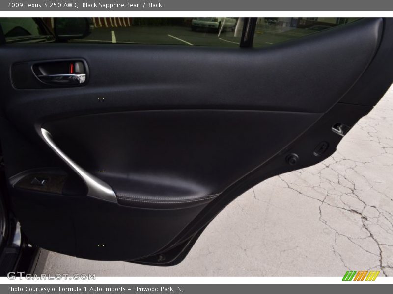 Black Sapphire Pearl / Black 2009 Lexus IS 250 AWD